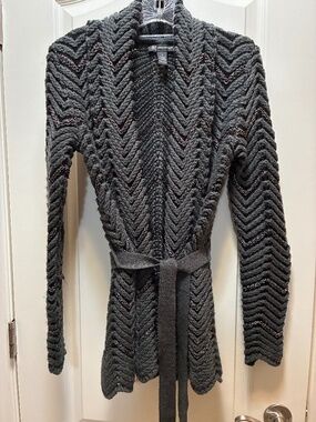 INC Charcoal Sweater with Shawl Collar